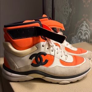 CHANEL Kids Sneakers - Orange and Cream